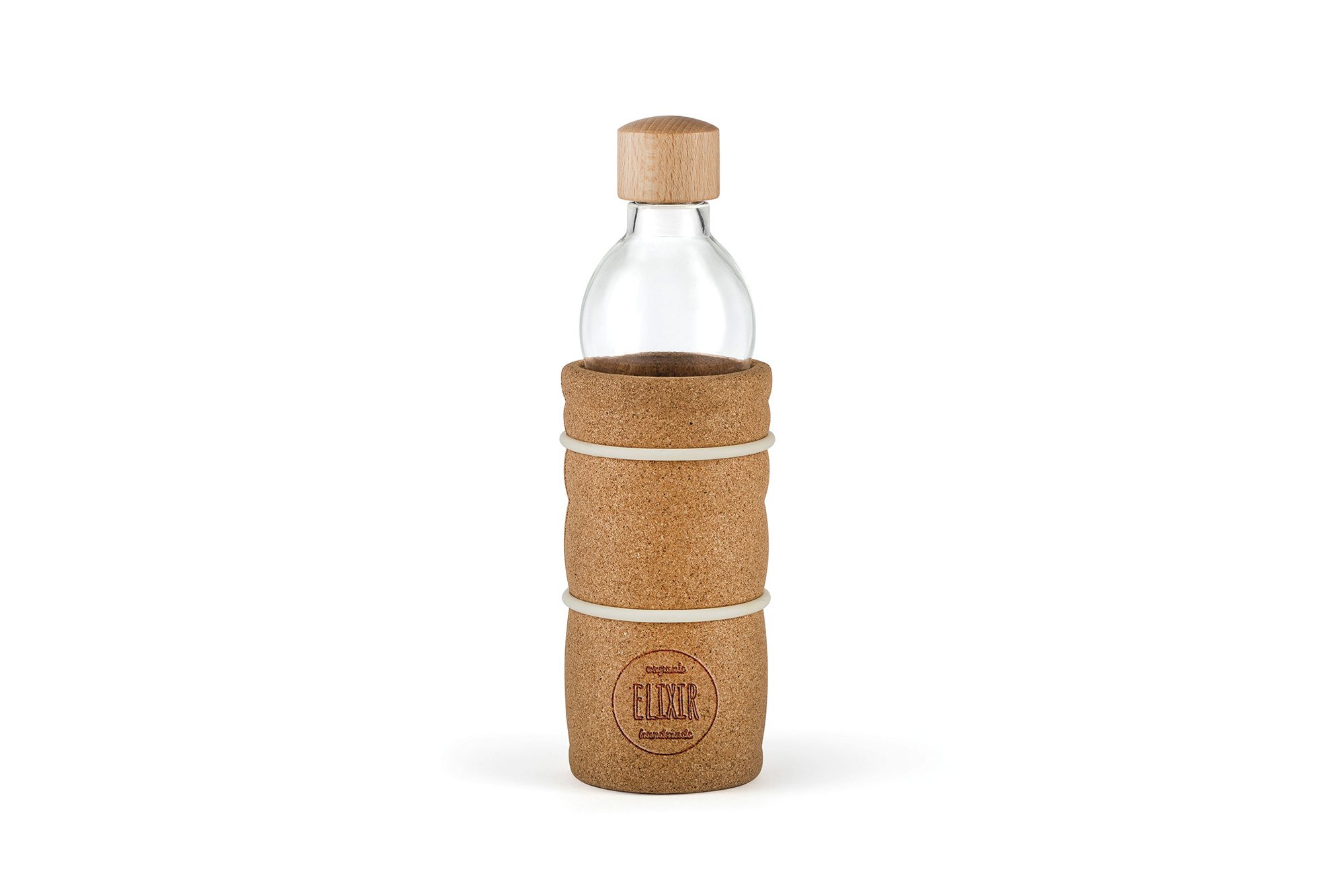 Elixir Mehrweg-Trinkflasche Verschluss aus Holz